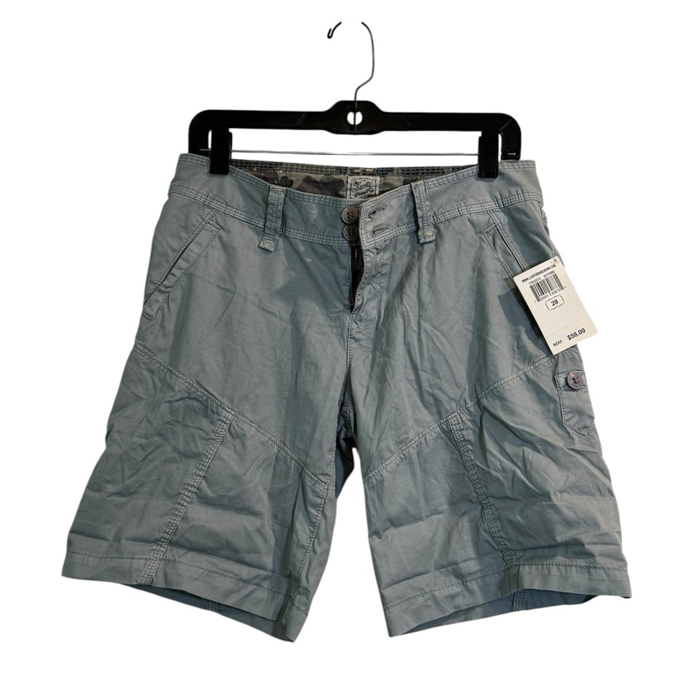 NWT Lucky Brand Jeans Women's Light Blue Cargo Shorts Roll Up Legs Size 6/28 - Picture 6 of 8